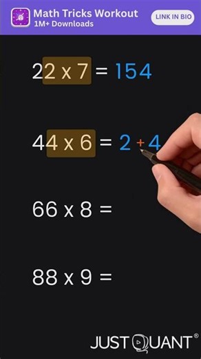 Split & Add Math Hack - Multiply by Multiple of 11 - Mental Math Trick - Quick Math #MathShorts