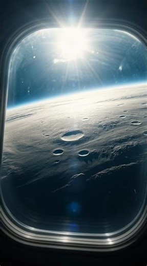 POV of Mercury from inside the International Space Station window
