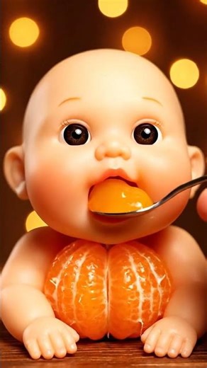 Feeding Time for Orange Baby! 🍊