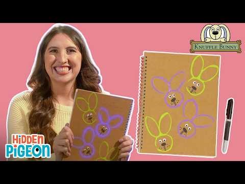 📒 Knuffle Bunny Stamp! 🐰 | Cute DIY Stamp for Kids | Hidden Pigeon Channel