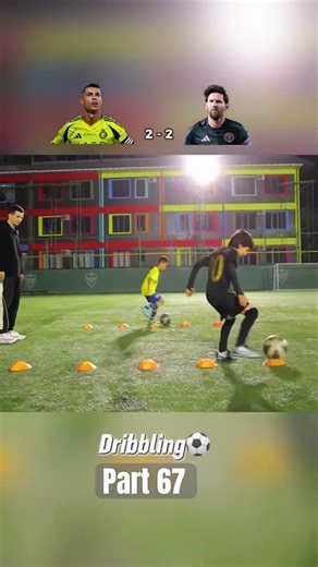 Mini Messi 🐐 vs Mini Ronaldo 🐐 | al nasar vs miami Part 1. #ronaldo #messi #kids #footballshorts