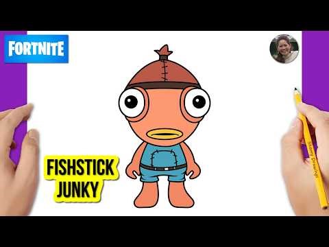 How to Draw Fishstick Fortnite Step by Step | Janky Back Bling Drawing