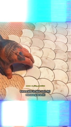 cara memasang keramik mozaik! #shorts #viral #fyp