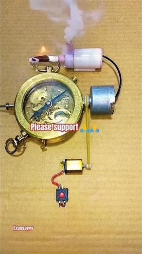 Powering Devices with Belt Drive DC Motor ⚡ Amazing DIY Generator #shorts #dcmotor #tech #experiment