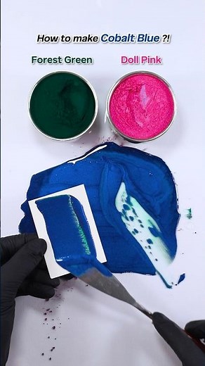 How to make Cobalt Blue ?! Satisfying Color mixing 🎨 #colormixing #satisfying #asmr