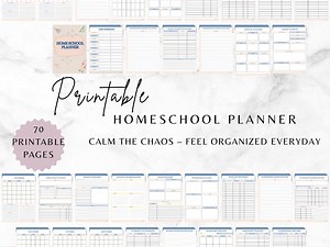 Agenda d'école à la maison imprimable, plans de cours hebdomadaires, organiseur pour maman (téléchargement PDF) - Etsy France