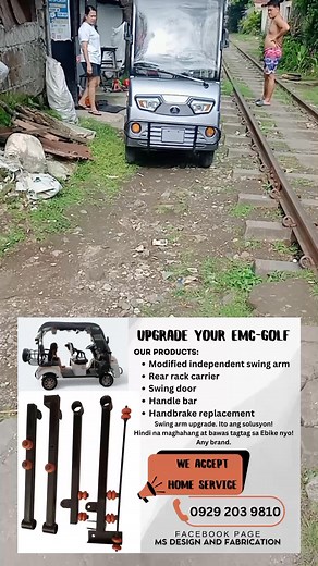 Tanggal ang kalog at tagtag Pati angat ng gulong Modified independent COD shipping or Home service available Our location is in Bulacan Send us a chat or call us. Comfortable ride at lesser cost #individualswingarmnwow #independentswingarmemcgolf #modifiedswingarmemcgolfnwow #IndependentSwingArm #rearrackcarrier #emcgolf #ModifiedSwingArm #NWOW #swingarm | MS Design and Fabrication