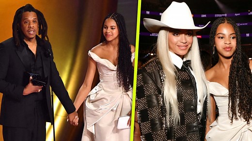 Blue Ivy looks all grown up as she makes a surprise appearance on stage with her dad, JAY-Z, as he accepted the Dr. Dre Global Impact Award at the 66th Annual GRAMMY Awards, which aired Sunday on CBS and Paramount | Entertainment Tonight