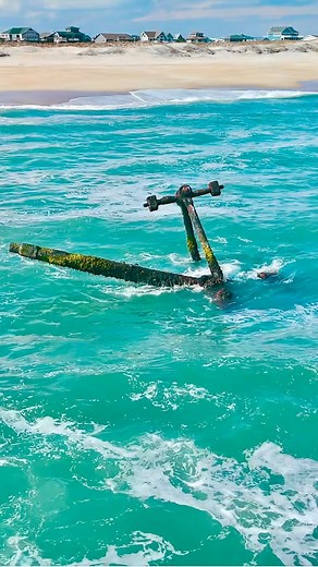 There is a reason it’s called the 🌊Graveyard of the Atlantic. The treacherous waters off the coast of the Outer Banks have led to thousands of shipwrecks. ⚓️The Pocahontas is one of them. She was a massive wooden paddle wheel steamer that was lost during a storm on January 28, 1862. Not only is the Outer Banks home to thousands of shipwrecks, but it is the notorious stomping grounds of history’s most infamous pirates including Blackbeard himself! 🏴‍☠️ 🌊To see the Pocahontas shipwreck for your