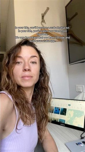 In your 20s: scuba instructor. In your 30s: tech girl #techgirl #womeninbusiness #quit9to5 #techtok