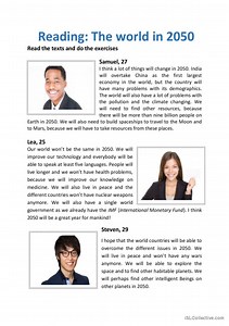 The world in 2050 (will and won't)