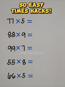So Easy Times Hacks Tutorial ‼️ Follow for more 🫶 #math #mathematics #mathtricks #MathTricksTutorial #maths #mathtrick #mathtutorial #basicmath #basicmathreview #viral #trending #educational #mathshortcut #mathhacks #tutorial #lovemath #mathematicstutorial #mathreview #reels #reelsvideo #reelsviral #reelsfb #fyp #foryou | Math Tricks Tutorial