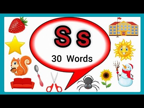 Letter S words for kids /Words start with letter s/s words/s Letter words/s for words