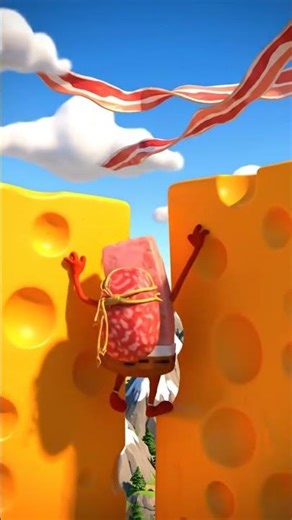 Ham Hiking the Cheese Cliffs - One small bite for meatkind.