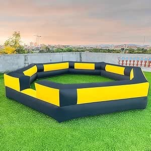 WARSUN 15FT Gaga Ball Pit Inflatable with Powerful Blower, Portable Gagaball Court for Indoor Outdoor Family Activities Inflatable Sport Games