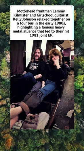 Lemmy Kilmister & Kelly Johnson on Tour (1981) ♠️ #Motorhead #1980s #Shorts