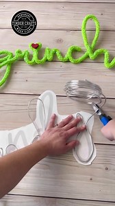 2M views · 21K reactions | Here’s the tutorial on how to make this yarn sign, it would look cute on a Grinch themed Christmas tree.❤️ #grinch #diychristmas #diycrafts | Timber Crafts | Facebook