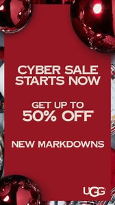 18K views | Shop the Cyber Sale! Get up to 50% off new markdowns. | UGG | Facebook