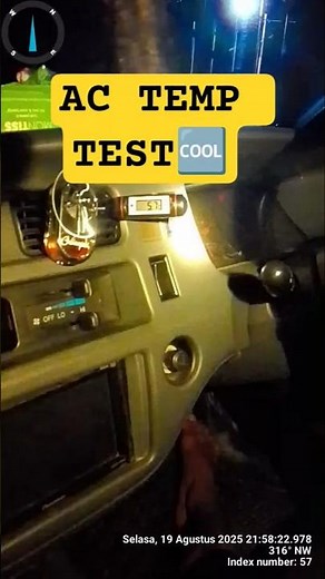 AC Temperature Check After Full Service #airconditioningrepair #Short#fypyoutube#diyshorts