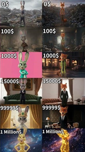 JUDY HOPPS & NICK WILDE EVOLUTION MONEY SINGING "Dramatic Expression"
