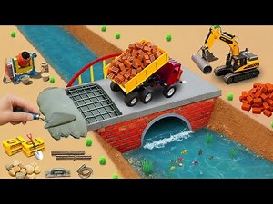 DIY Mini Tractor Bridge Construction & Collapse | Underground Water Storage Project |@TopMiniGear #2