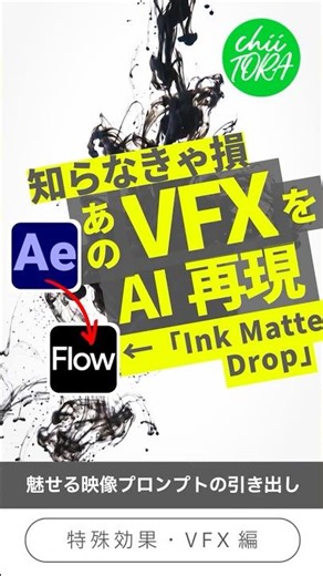 【AI生成の引き出し】 映像の繋ぎに「インクの滴り」を。AIで叶えるダイナミックなシーンチェンジ #AI動画生成 #映像制作 #VFX