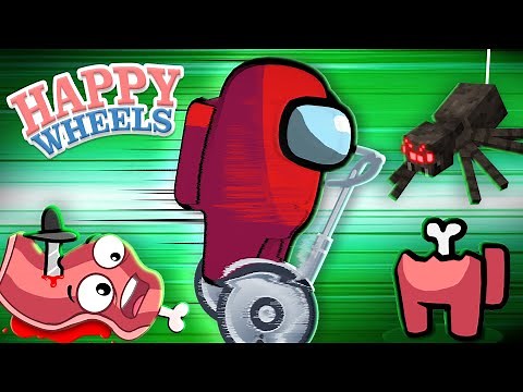 AMONG US Happy Wheels! (Derpy Bacon Gameplay w/ Minecraft & Pokemon Mods!) 🕹