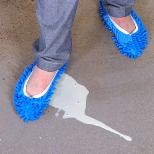 These mop slippers keep your feet warm and your floors clean. Pick up a pair here: http://chdr.tv/2yCBNXr | cheddar news