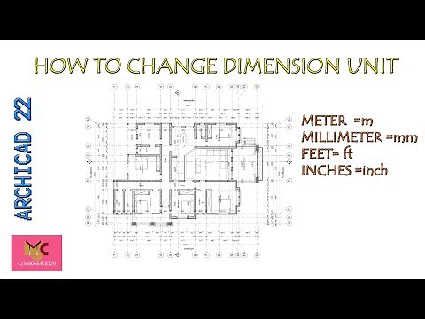 How to Change Dimension unit in Archicad #dimension #archicad22