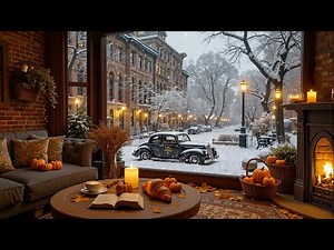 Tranquil Winter Jazz at Cozy Café ❄ Relaxing Jazz Music by the Fireplace for Reading & Reflection