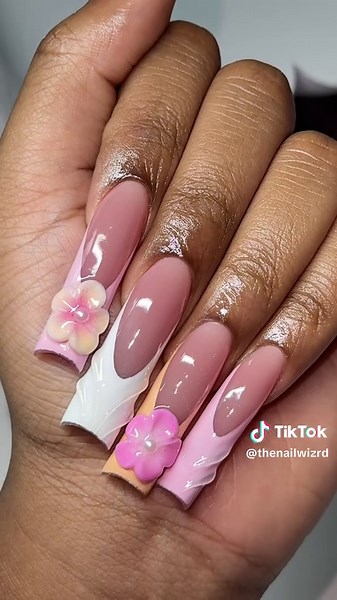 DIY Polygel Spring Nails Tutorial
