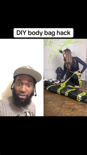 DIY body bag this is so realistic that it give me the creeps making it lol a must try for a Halloween party #lifehacks | Jeffrey Franklen Thomas