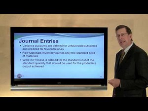 22-- Traditional Variance Calculations for Monitoring Cost and Efficiency, Part 1