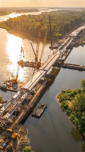 Bridge Construction Time-Lapse: From Foundations to Fully Completed Bridge in Minutes 🌉
