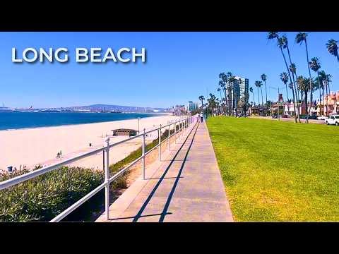 Relaxing 30 Minute Long Beach Walk 🇺🇸 Ocean Views & Stairs | 4K