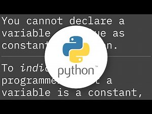 How do I create a constant in Python?