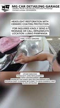 HEADLIGHT RESTORATION WITH CERAMIC COATING PROTECTION #headlightrestoration