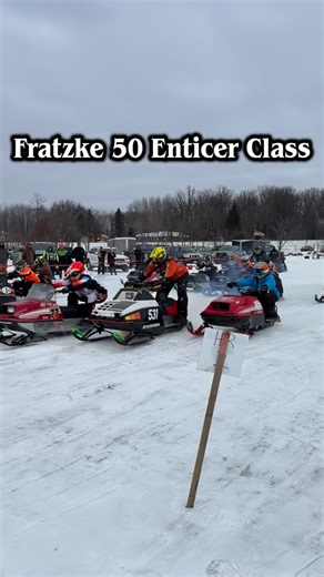 @midwest_vintage_racing on Instagram: "Huge thank you to everyone who came out to the Fratzke 50 yesterday and braved the cold—racers, crews, and fans 👊🔥 We’ll see you all next Saturday for our first short track race of the 2026 season! 💨🏁 - - - #mvsr #vintage #snowmobile #racing #enticer"