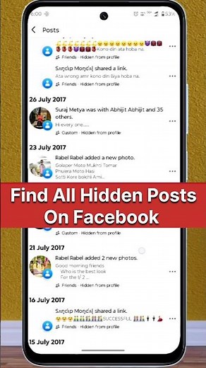 How To Find All Hidden Posts On Facebook #facebook #fbpost