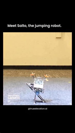 True Elevation AI on Instagram: "Salto, a tiny one-legged robot developed at UC Berkeley’s Biomimetic Millisystems Lab, uses a powerful spring leg, reaction-wheel tail and even small thrusters to jump, balance mid-air, rebound off walls and land precisely — achieving vertical agility once thought impossible for robots its size. Salto can leap over a meter high, hop continually, wall-jump and steer its trajectory, and researchers have improved its precision and control so it can land on narrow ta
