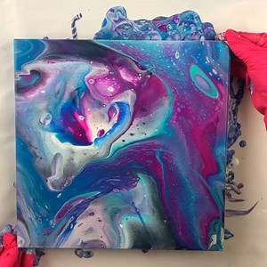 672K views · 1.3K reactions | Getting the look of outer space with acrylic paint pouring. | Art Inspirations | Facebook