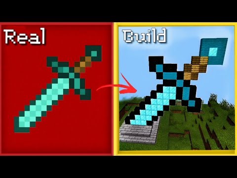 Build a Diamond Sword in Minecraft 🔥 Easy build Tutorial