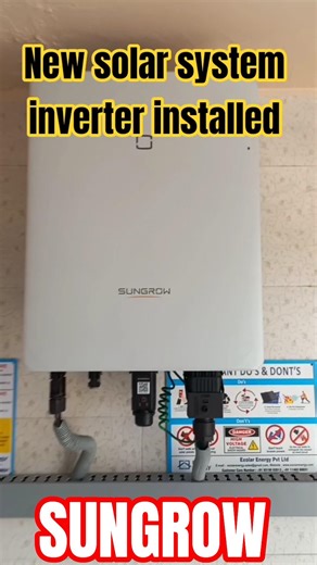 solar panel system inverter installed