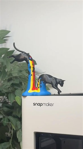 🐈‍⬛🎨Painting Cat #3dprinting #3dprinted #snapmakeru1 #3dprinter #cat #multicolor #rainbow