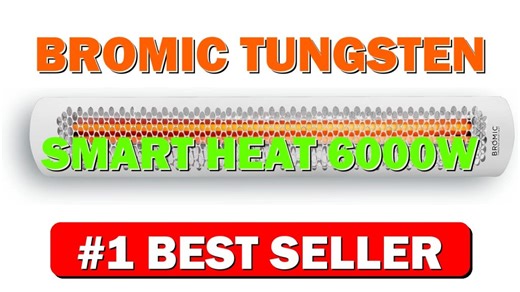 Bromic Tungsten Smart Heat 6000W Electric Patio Heater – Dual Element Infrared, – B00KQE09F6