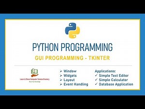 GUI Programming using Python's tkinter module in Tamil | Advanced Python Programming in Tamil