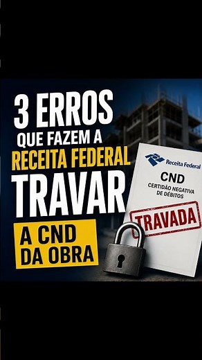 Você sabia que a Receita pode travar sua CND? ‪@Ferreirawa‬