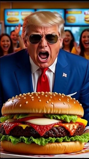 Trump’s Giant Burger Fail – Funniest Fast Food Comedy Moment | Spinzone Ai