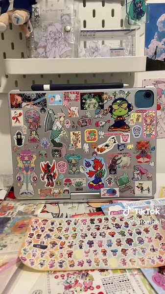 Decorating My New iPad Case with Stickers