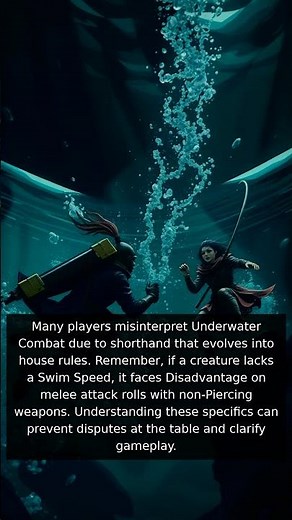 Underwater Combat • Rules Myth #dnd #ttrpg #shorts